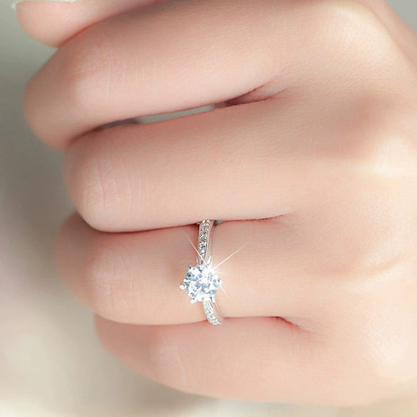 Wholesale Women's Copper Geometric Inlaid Zircon Bracelet And Ring For Wedding And Engagement