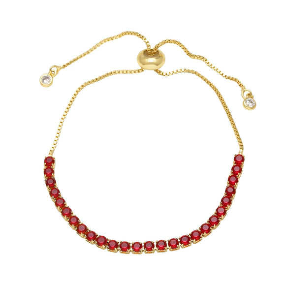 Wholesale Women's Copper Geometric Inlaid Zircon Bracelet