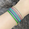 Wholesale Women's Copper Geometric Inlaid Zircon Bracelet