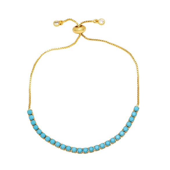 Wholesale Women's Copper Geometric Inlaid Zircon Bracelet
