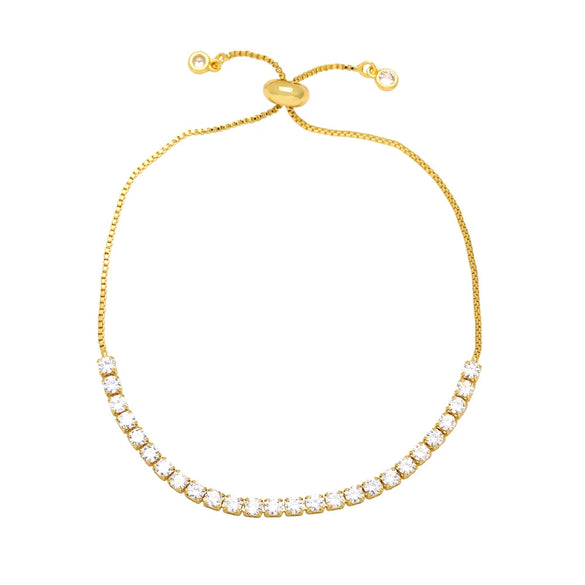 Wholesale Women's Copper Geometric Inlaid Zircon Bracelet