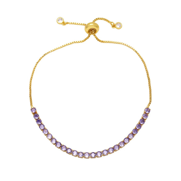 Wholesale Women's Copper Geometric Inlaid Zircon Bracelet