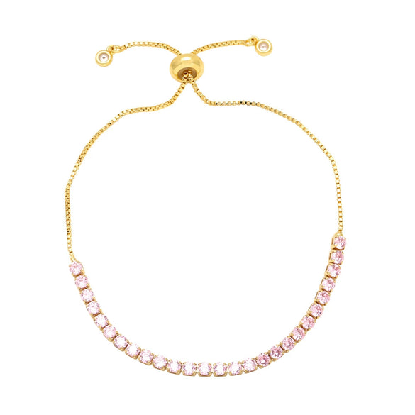Wholesale Women's Copper Geometric Inlaid Zircon Bracelet