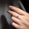Wholesale Women's Copper Geometric Inlaid Zircon Cube Sugar Ring Minimalist Design