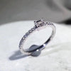 Wholesale Women's Copper Geometric Inlaid Zircon Cube Sugar Ring Minimalist Design