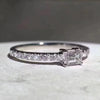 Wholesale Women's Copper Geometric Inlaid Zircon Cube Sugar Ring Minimalist Design