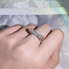 Wholesale Women's Copper Geometric Inlaid Zircon Dumbbell Shape Ring