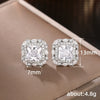 Wholesale Women's Copper Geometric Inlaid Zircon Earrings