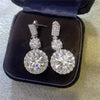 Wholesale Women's Copper Geometric Inlaid Zircon Earrings
