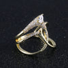 Wholesale Women's Copper Geometric Inlaid Zircon Hand Jewelry Ring