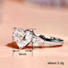 Wholesale Women's Copper Geometric Inlaid Zircon Heart Shaped Water Drop Ring