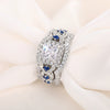 Wholesale Women's Copper Geometric Inlaid Zircon Light Luxury Square Ring