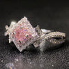 Wholesale Women's Copper Geometric Inlaid Zircon Ring Jewelry