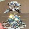 Wholesale Women's Copper Geometric Inlaid Zircon Ring Luxury Jewelry