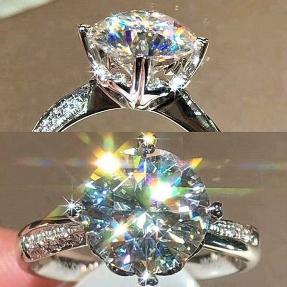 Wholesale Women's Copper Geometric Inlaid Zircon Ring Luxury Jewelry