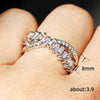 Wholesale Women's Copper Geometric Inlaid Zircon Ring