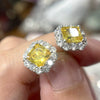 Wholesale Women's Copper Geometric Inlaid Zircon Stud Earrings Light Luxury Style