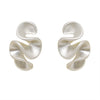 Wholesale Women's Copper Geometric Irregular Flower Earrings With Electroplating Treatment