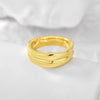 Wholesale Women's Copper Geometric Irregular Goldplated Ring