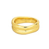 Wholesale Women's Copper Geometric Irregular Goldplated Ring
