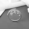 Wholesale Women's Copper Geometric Leaf Ring With Electroplating