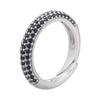 Wholesale Women's Copper Geometric Light Luxury Microinlaid Zircon Opening Adjustable Ring With Electroplating