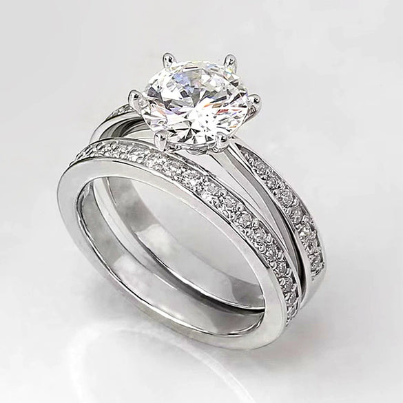 Wholesale Women's Copper Geometric Light Luxury Rings With Zirconia
