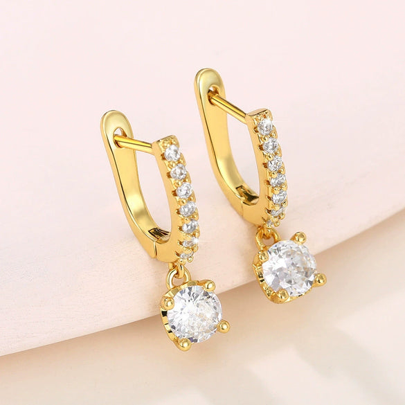 Wholesale Women's Copper Geometric Light Luxury Style Earrings