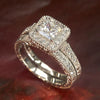 Wholesale Women's Copper Geometric Light Luxury Style Rings With Zirconia Design