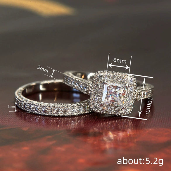 Wholesale Women's Copper Geometric Light Luxury Style Rings With Zirconia Design