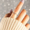 Wholesale Women's Copper Geometric Line Ring With Zirconia Minimalist And Elegant Jewelry