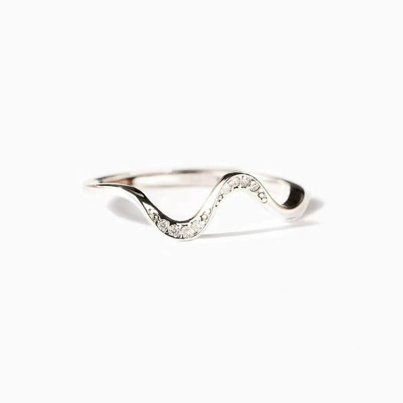 Wholesale Women's Copper Geometric Line Ring With Zirconia Minimalist And Elegant Jewelry