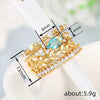 Wholesale Women's Copper Geometric Marquise Ring Set With Zirconia Design