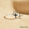 Wholesale Women's Copper Geometric Metal Oil Drop Cross Ring Jewelry With Electroplating Minimalist Design