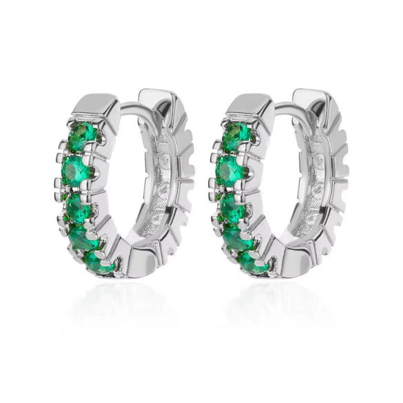 Wholesale Women's Copper Geometric Microinlaid Zircon Earrings