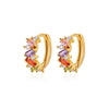 Wholesale Women's Copper Geometric Microinlaid Zircon Earrings