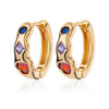 Wholesale Women's Copper Geometric Microinlaid Zircon Earrings