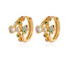 Wholesale Women's Copper Geometric Microinlaid Zircon Earrings