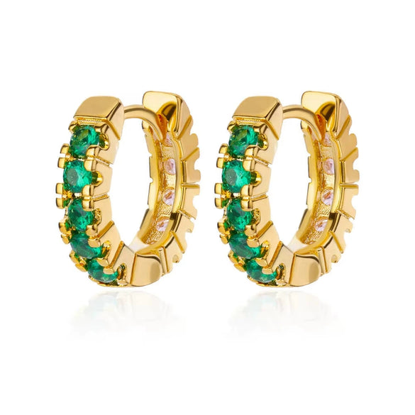 Wholesale Women's Copper Geometric Microinlaid Zircon Earrings