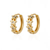 Wholesale Women's Copper Geometric Microinlaid Zircon Earrings