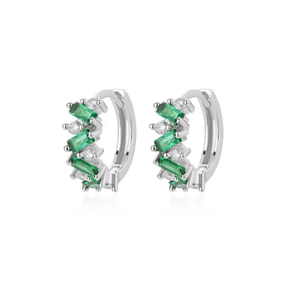 Wholesale Women's Copper Geometric Microinlaid Zircon Earrings