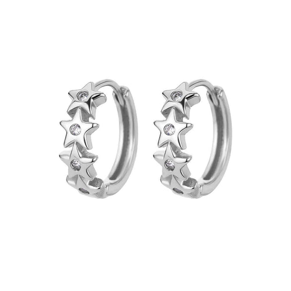 Wholesale Women's Copper Geometric Microinlaid Zircon Earrings