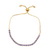 Wholesale Women's Copper Geometric Microinlay Colorful Zircon Adjustable Bracelet