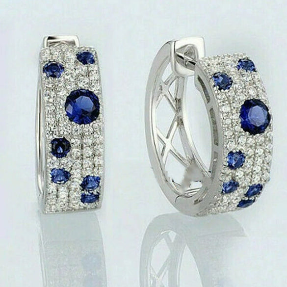 Wholesale Women's Copper Geometric Micropaved Zircon Earrings