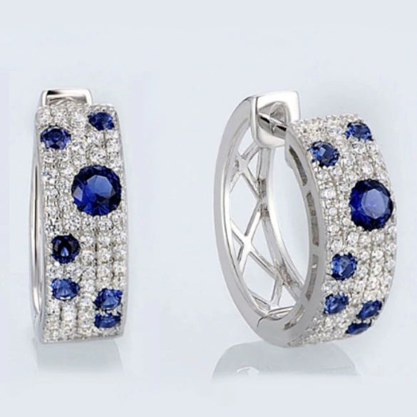 Wholesale Women's Copper Geometric Micropaved Zircon Earrings