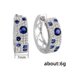 Wholesale Women's Copper Geometric Micropaved Zircon Earrings