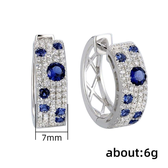 Wholesale Women's Copper Geometric Micropaved Zircon Earrings