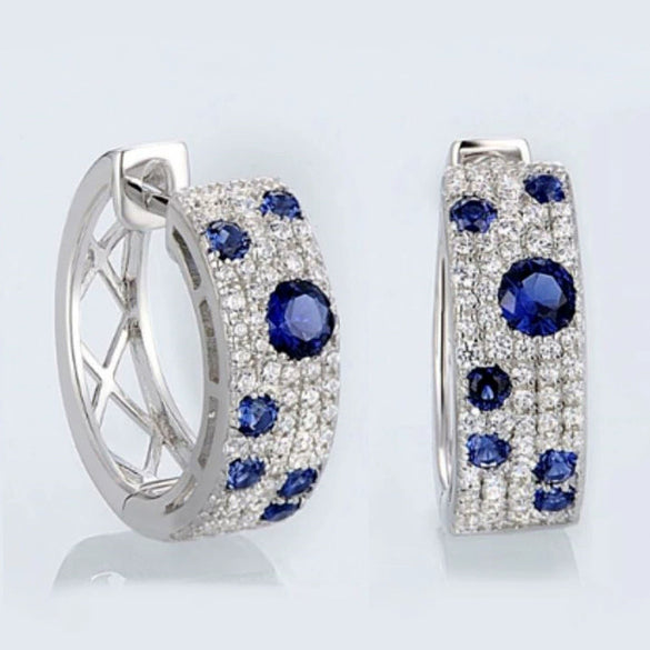 Wholesale Women's Copper Geometric Micropaved Zircon Earrings