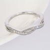 Wholesale Women's Copper Geometric Mobius Ring With Zirconia Light Luxury Style