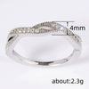 Wholesale Women's Copper Geometric Mobius Ring With Zirconia Light Luxury Style